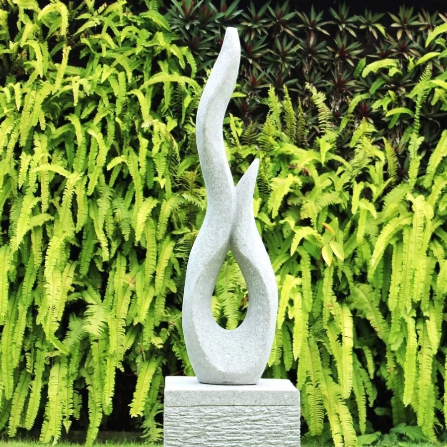 "STATUES & SCULPTURES Modern Stone Garden Statue - Energise Outdoor Art Decor"