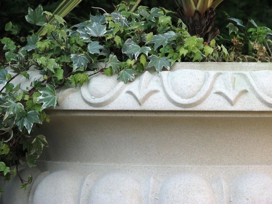 Victorian Style Tazza Stone Garden Planter - Elegant Outdoor Decor by STATUES & SCULPTURES