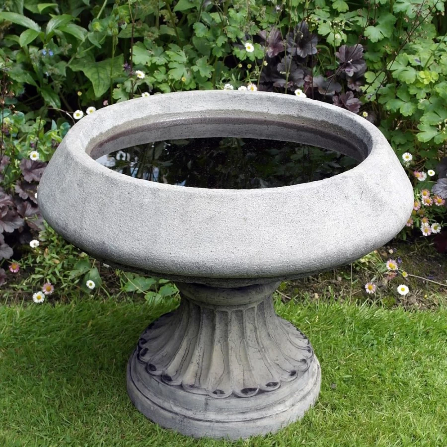 "STATUES & SCULPTURES Edwardian Style Stone Bird Bath for Garden Decor"