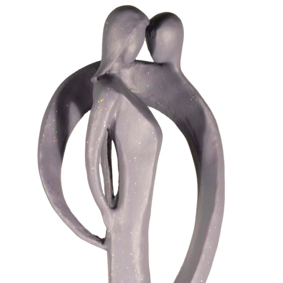 "STATUES & SCULPTURES 82Cm Modern Poly Resin Garden Statue - Loving Kiss Outdoor Decor"