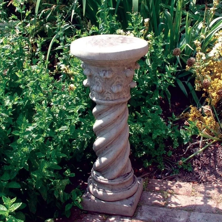 Roman Column Pedestal for Garden - Classic Stone Sculpture by STATUES & SCULPTURES