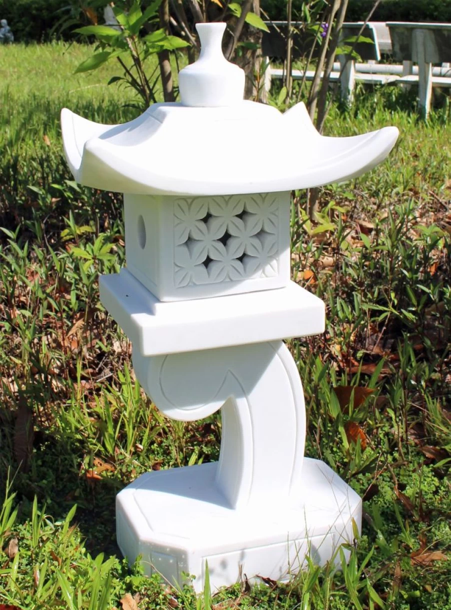 "Japanese Pagoda Lantern Statue - One Tier Marble Garden Sculpture by STATUES & SCULPTURES"