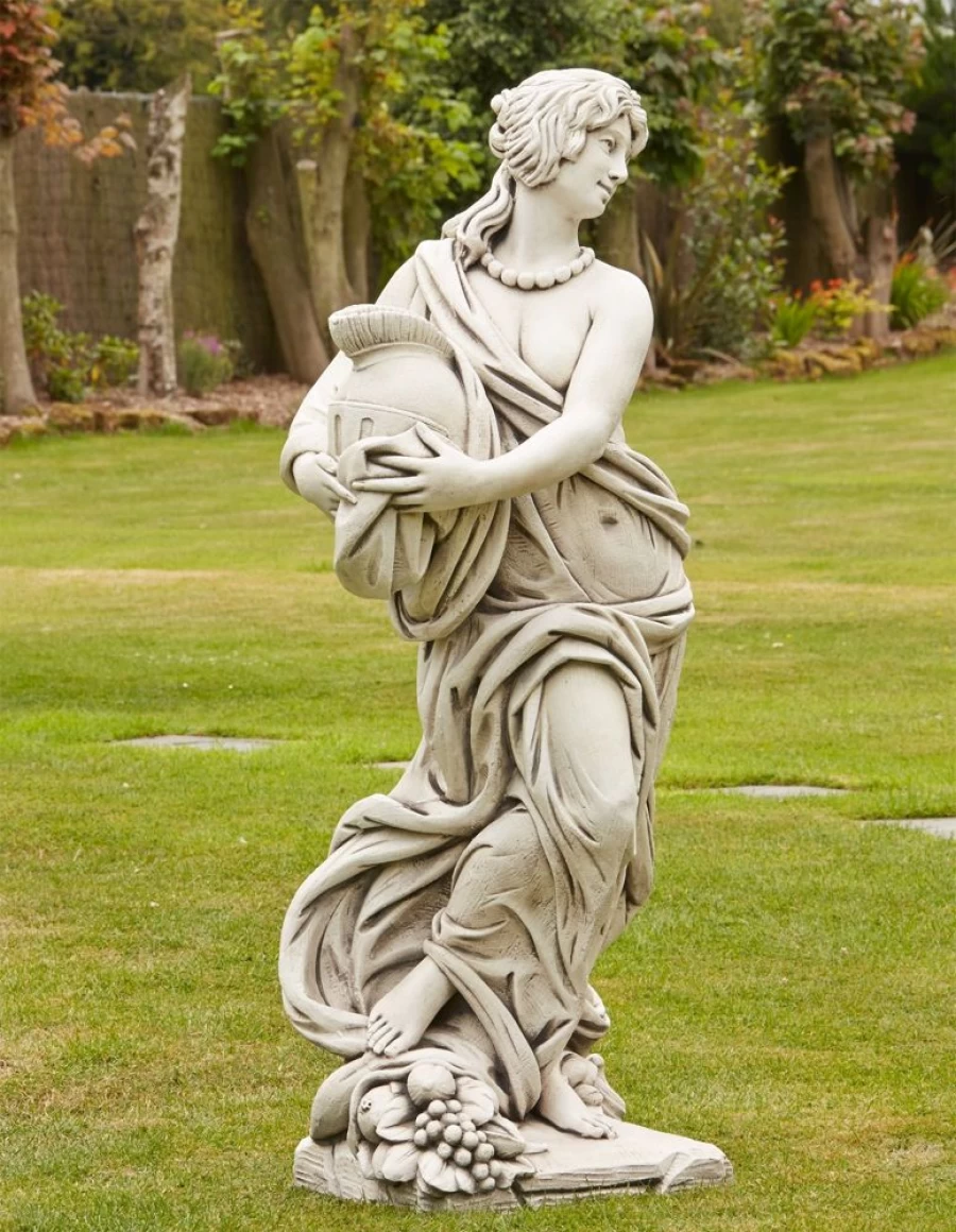 "Roman Goddess Gladiator Statue - Handcrafted Stone Garden Sculpture by STATUES & SCULPTURES"