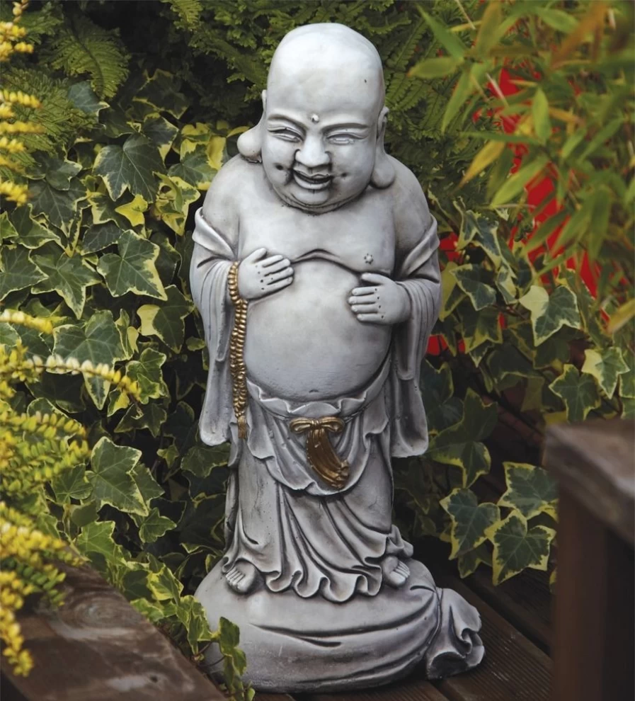 "Outdoor Standing Stone Buddha Statue for Garden - Handcrafted Sculpture by STATUES & SCULPTURES"