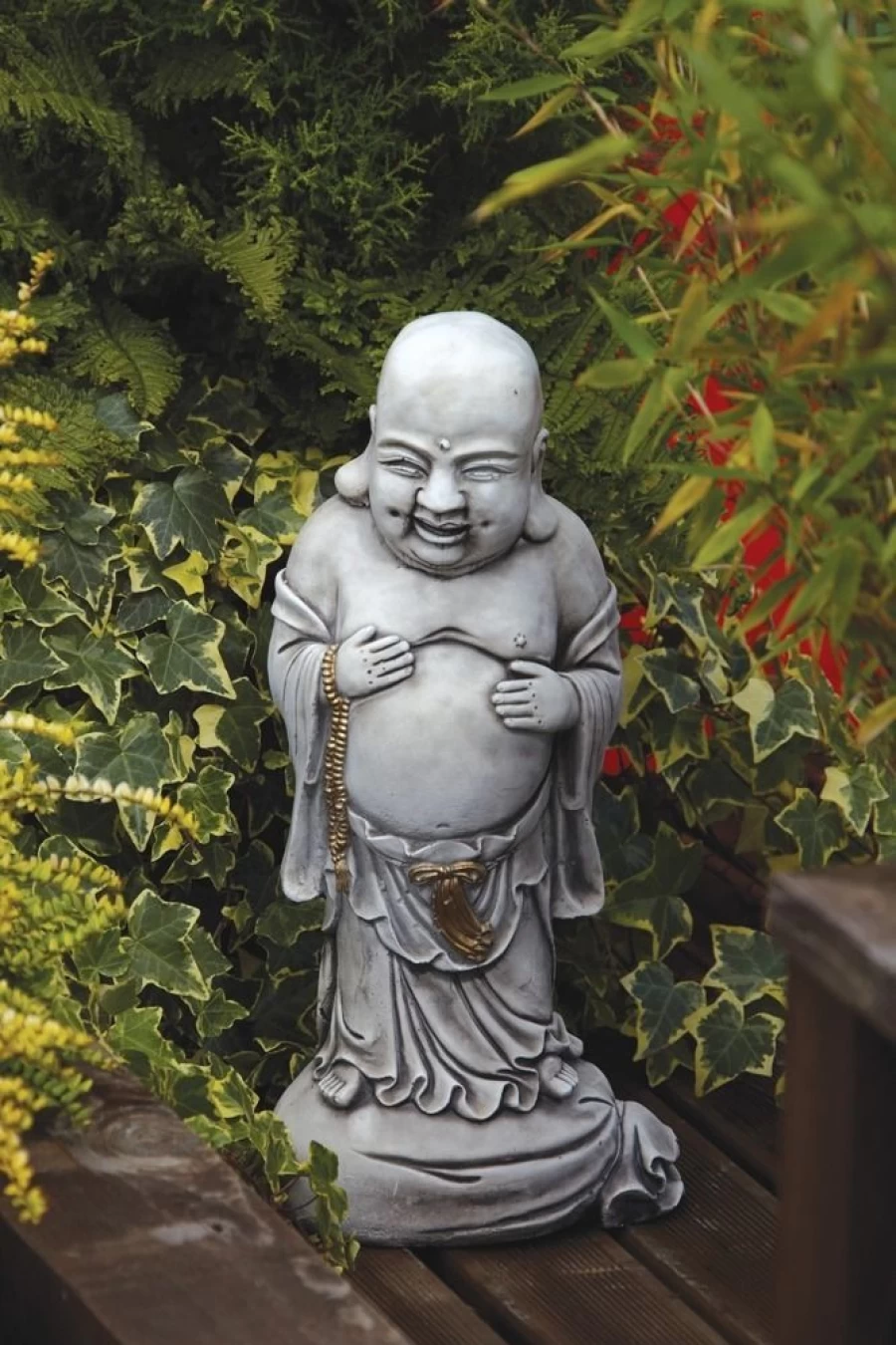 "Outdoor Standing Stone Buddha Statue for Garden - Handcrafted Sculpture by STATUES & SCULPTURES"