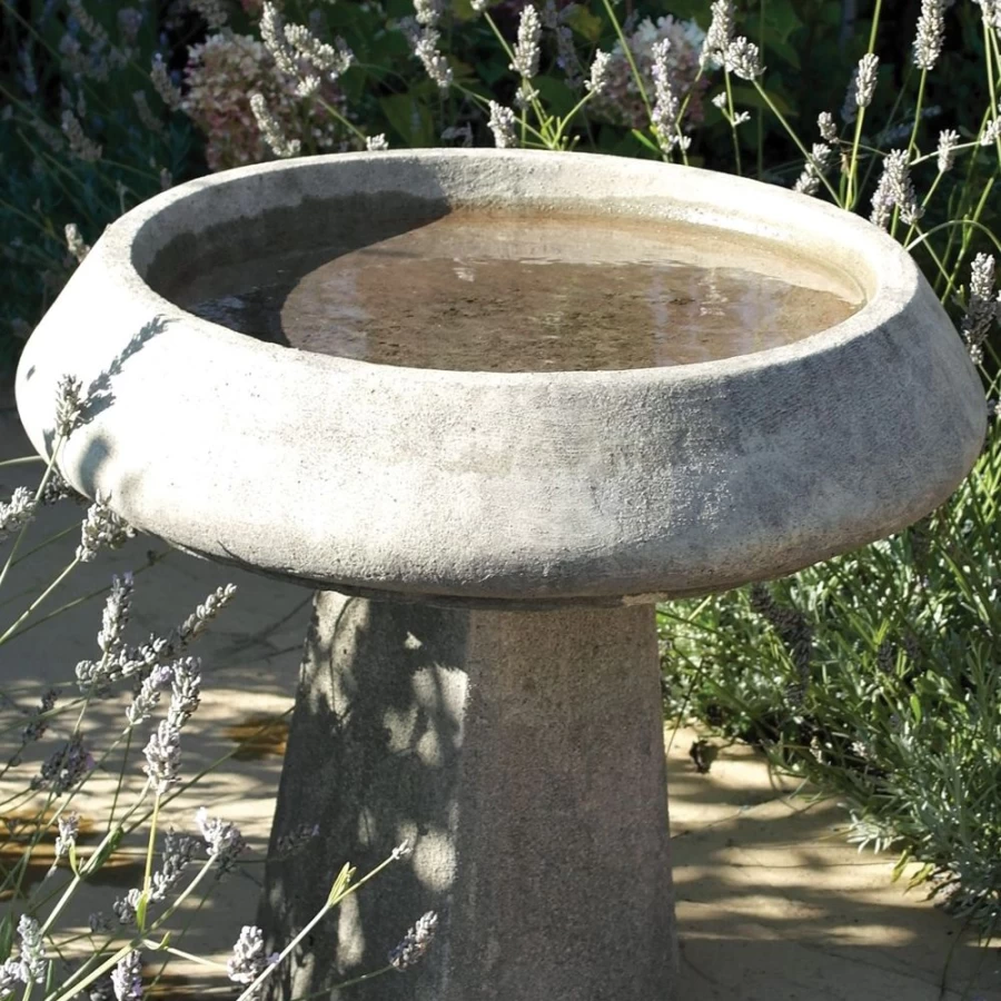 Modern Minimalist Stone Bird Bath for Garden – STATUES & SCULPTURES