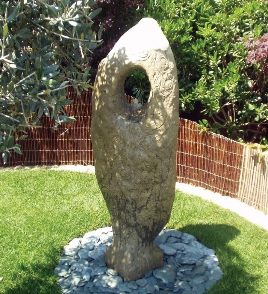 Modern Celtic Stone Garden Water Fountain - Outdoor Statue Sculpture Decor