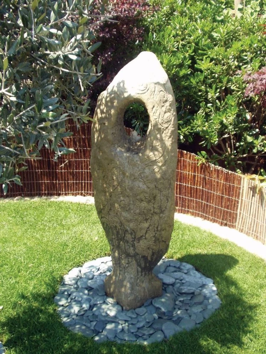 Modern Celtic Stone Garden Water Fountain - Outdoor Statue Sculpture Decor